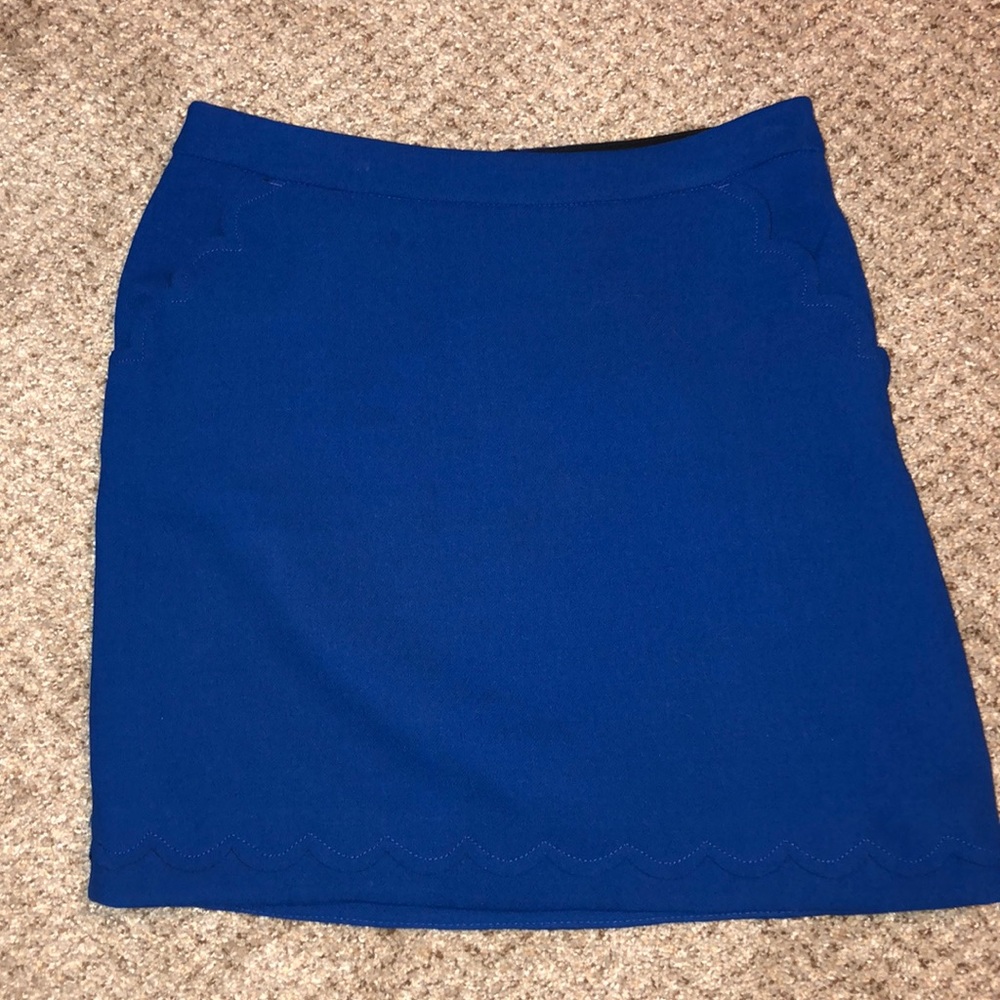 Cobalt Blue Banana Republic Skirt with detail